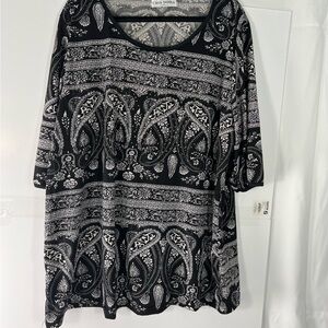 Black and White Paisley Blouse